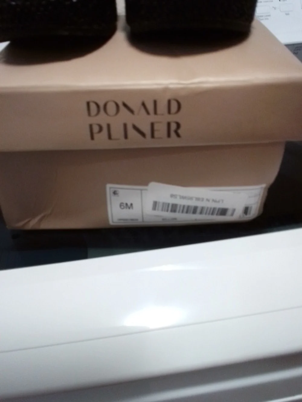 Donald J. Pliner Black Woven Slide Mules